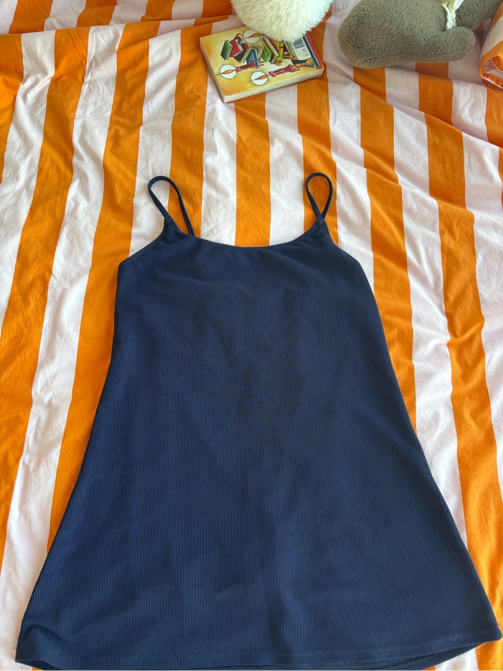 Navy Ribbed Dress from Onzie